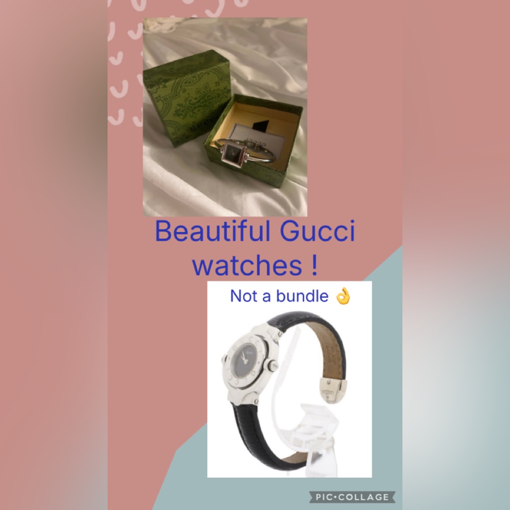 Gucci Silver And Black Timepiece